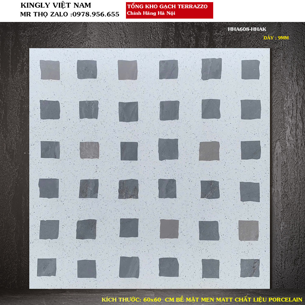 Gạch giả đá Terrazzo 60x60 HHA608